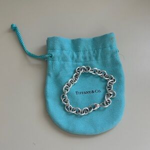 Tiffany & Co. - Sterling Silver Chain Bracelet with Blue Pouch